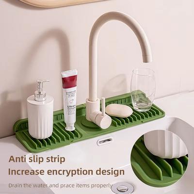1Pcs Silicone Quick-drying Sink Mat Drying Pad Splash Guard for Bathroom Kitchen Sink Faucet