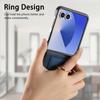Samsung Z Flip 7 FE Leather Ring Wallet Case with Card Holder and Stand