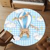 1pc Bear Balloon Round Chair mat Area Rug - Non-Slip, Floor Mat for Office, Bedroom, and Indoor Decor c1125160