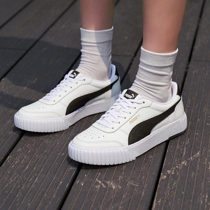 Puma Carina Comfortable Soft Durable Low-Top Sneakers Women Sneakers White 402637-02