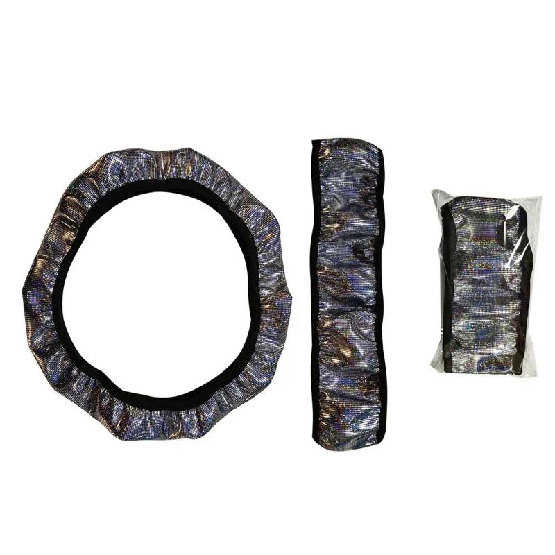 Car Steering Wheel Cover Universal Diamond Blingbling Crystal Set Wheel Car-styling Wheel Woman Diamond Accessories 37-38cm