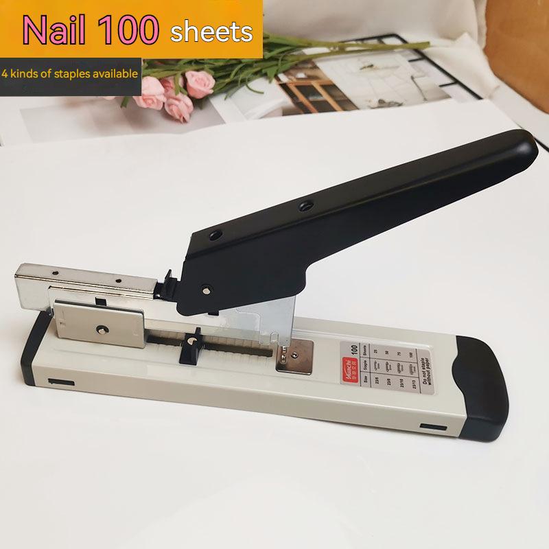 Huapuda Großkapazitäts-Papierhefter Heavy-Duty-Hefter Buchbinde-Heftklammern Manuell betätigter Hefter 100/200 Blatt