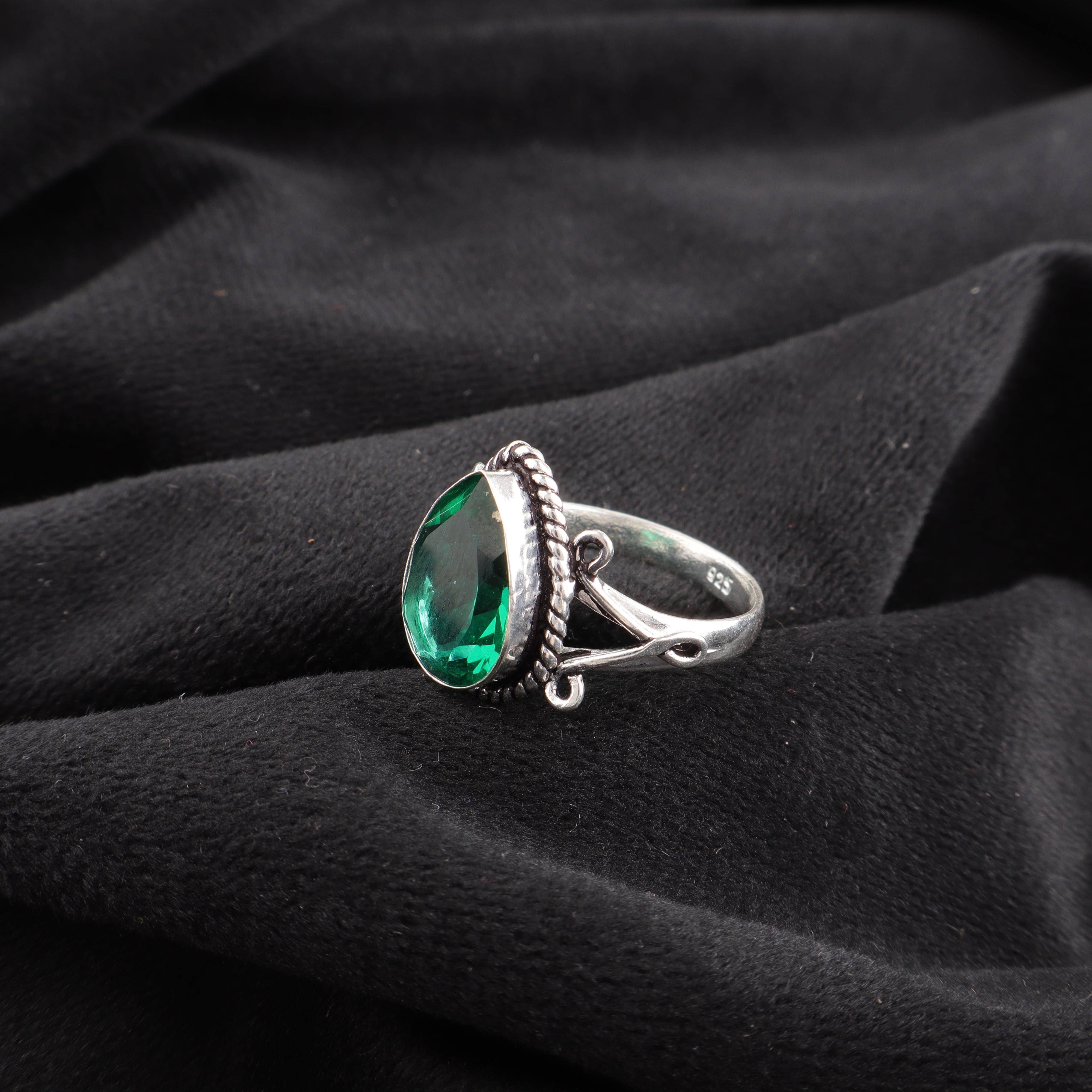 

Украшения с хром-диопсидом, кольцо с драгоценным камнем, кольцо из стерлингового серебра 925 пробы, ювелирное изделие ручной работы, серебряное украшение в подарок 12 зелёный