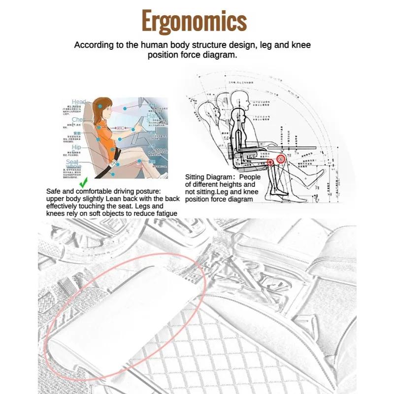 Car Seat Extension Cushion Universal Car Leg Support Extension Pad Leg Support for Car Driver Rest Chair Leg Extender