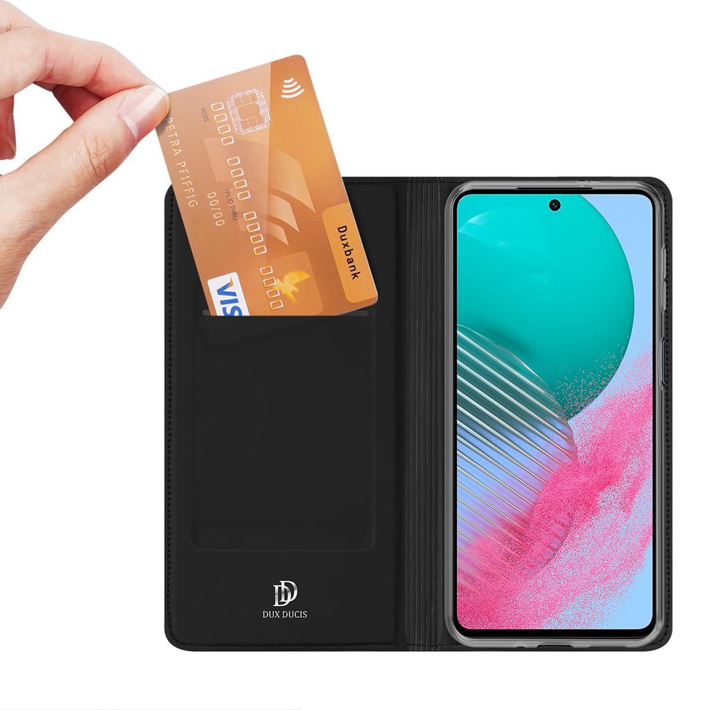 DUX DUCIS Skin Pro Series for Samsung Galaxy M54 5G/F54 5G PU Leather Card Slots Case Flip Stand Phone Cover