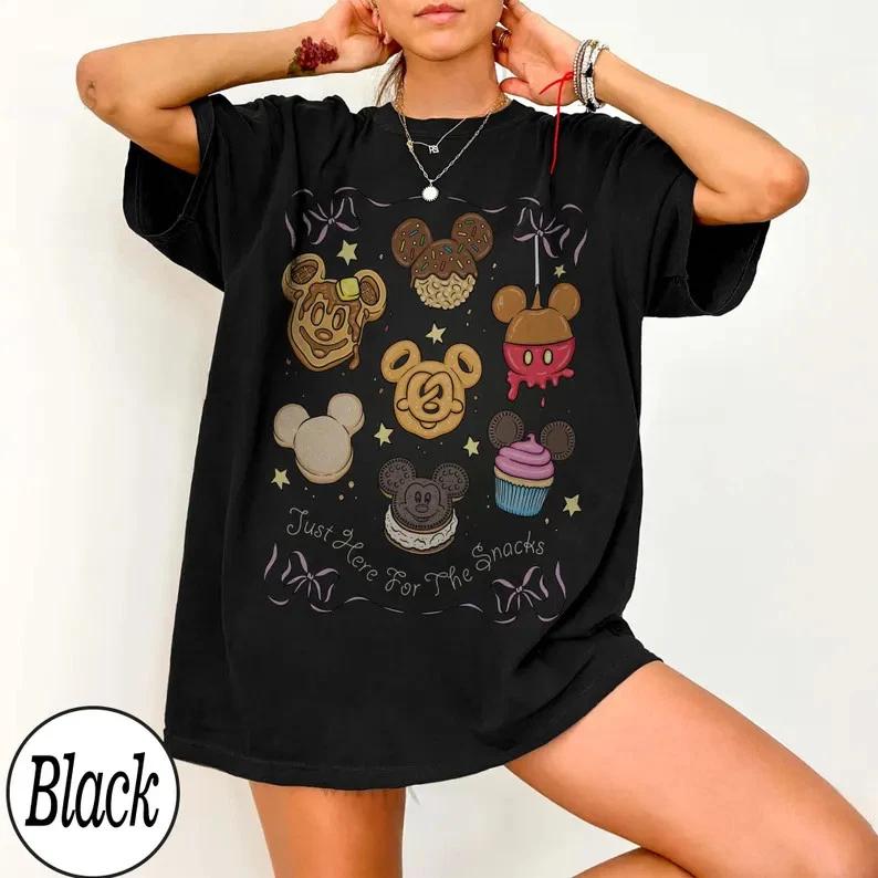 Coquette Bow Just Here For The Snacks Shirt Unisex S