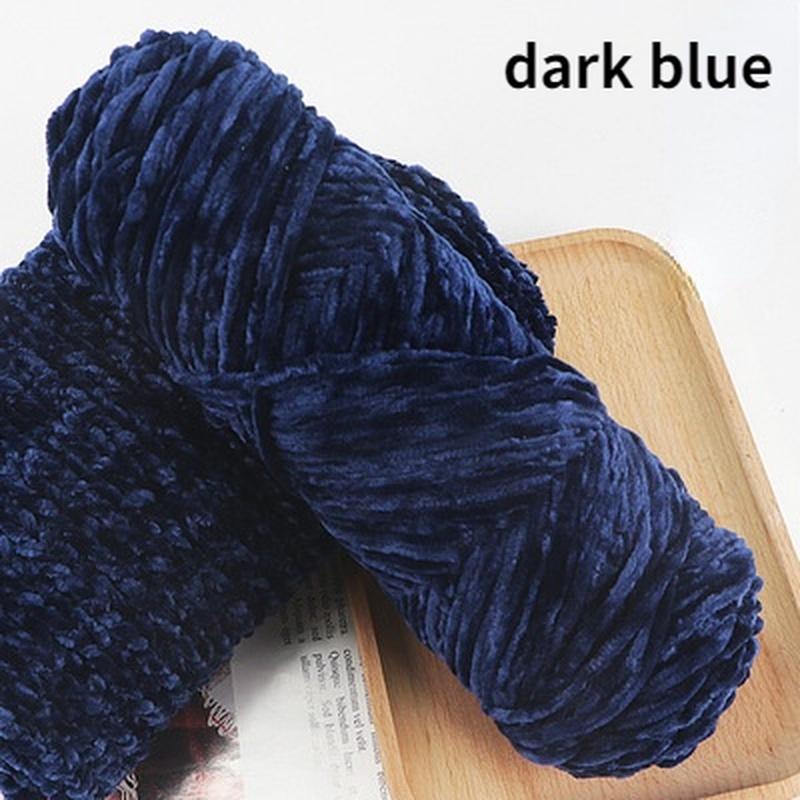 1Pc Chenille Yarn Velvet Yarn Texturized Polyester Blended Cotton Suggest Needle 4MM-5MM