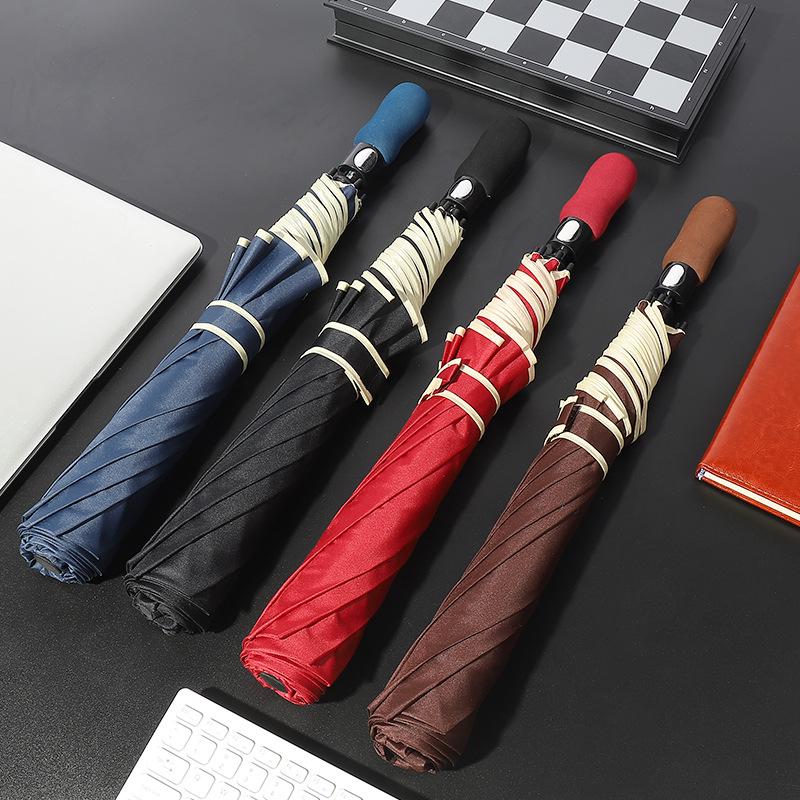 

Extra Large Sturdy Windproof Automatic Folding Umbrella for Sun and Rain, Customizable for Advertising Extra Large Two-Fold Automatic Umbrella