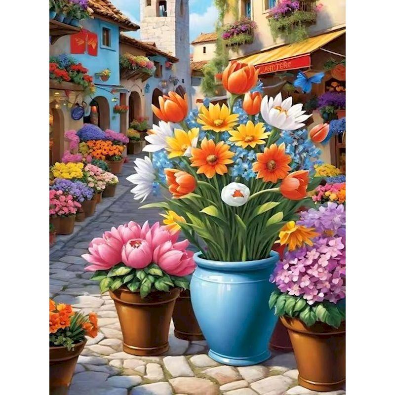 5d Diament Malarstwo Krajobraz Ulica Miasto Pełne Wiercenie Wystrój Domu Diament Haft Kwiat Mozaika 5d Diy Prezent Wystrój Domu