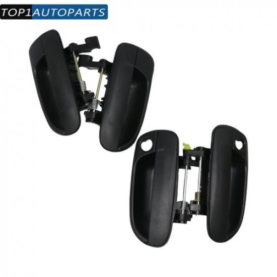 Set of 4 Black Rear Outside Exterior Door Handle Fits For Hyundai Accent 2000-06