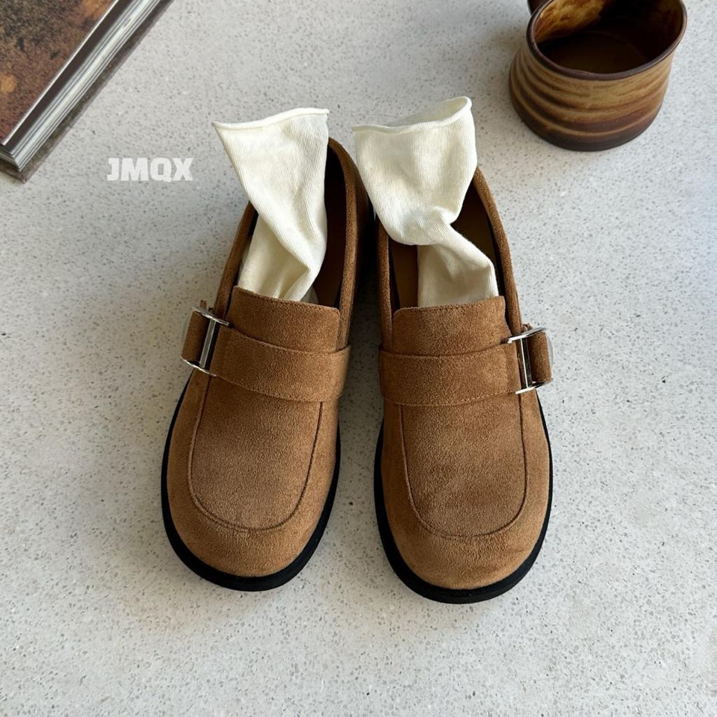 French Single Shoes Women's 2025 New Fashion High Heels Temperament Muffin One Pedal Autumn Heightening Platform Work Shoes