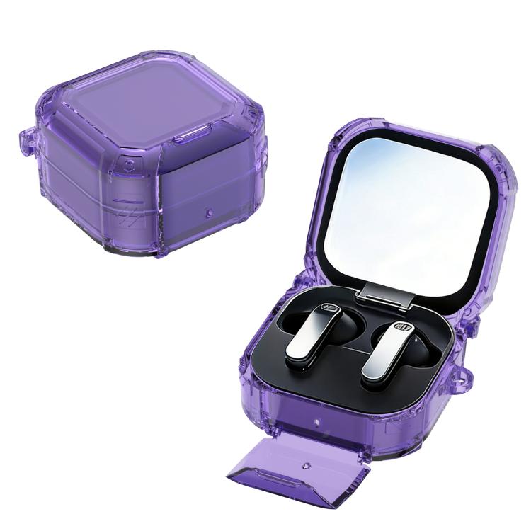 

XDcase Crystal Switch Series Earphone Case with Carabiner & Holder For Samsung Galaxy Buds4 / 4 Pro фиолетовый