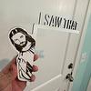 Plaque Sign High Durability Exquisite Shape Wood Jesus I Saw That Front Door Garden Decoration Home Supplies