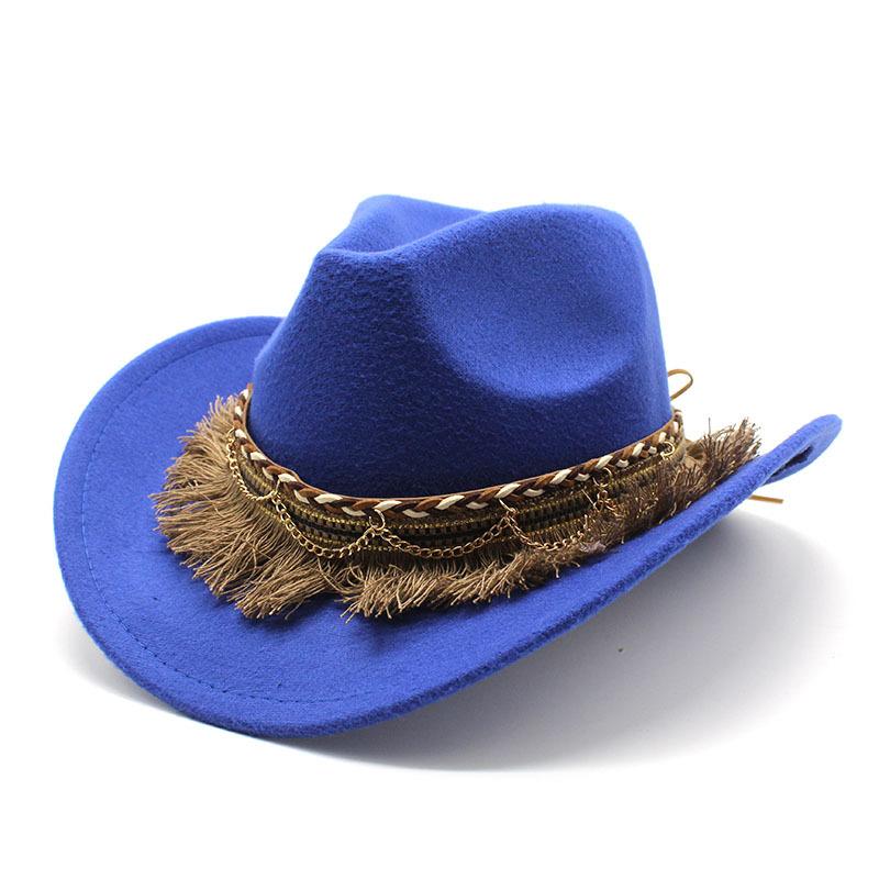 Vintage Western Cowboy Hat Cowboy Hat Felt Hat Wool Top Hat Ethnic Style Hat Vintage Jazz Hat