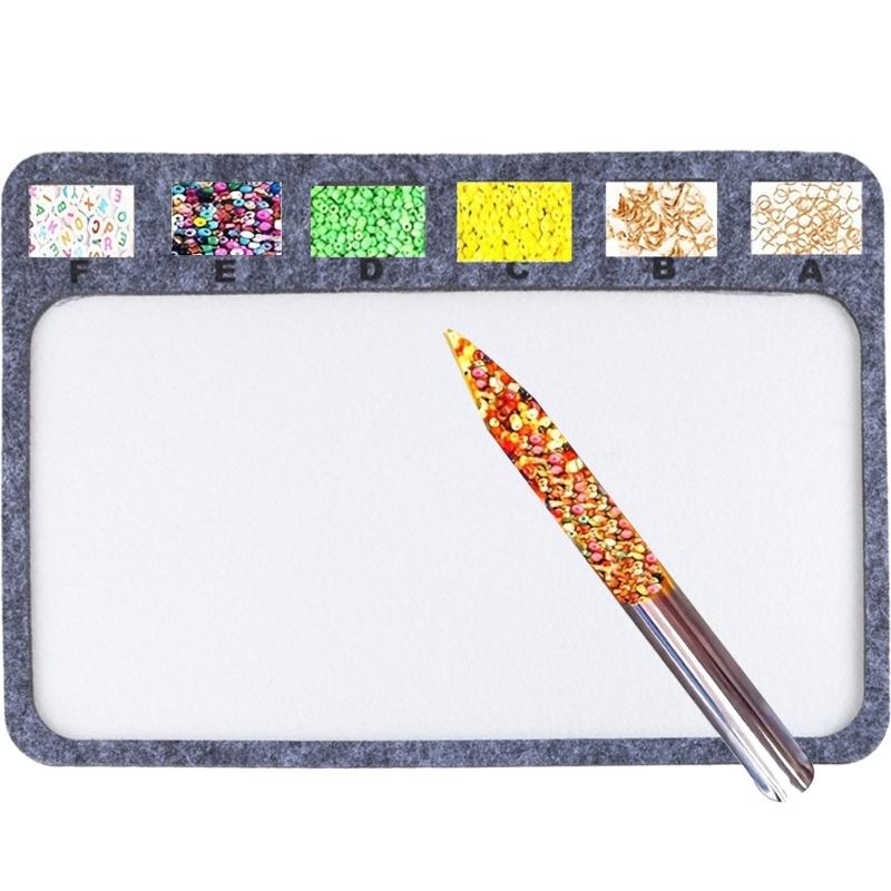 Schmuck Basteln Perlenbretter 11-teiliges Set aus robusten Filz Rechteck Perlenmatten mit alphabetischer Skala Wohnaccessoire