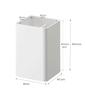 Yamazaki Magnetic Storage Box, Square, White, Approx. W7 x D7.2 x H10.5cm, Tower, Small Item Storage, Dividers, with Hooks, 4848