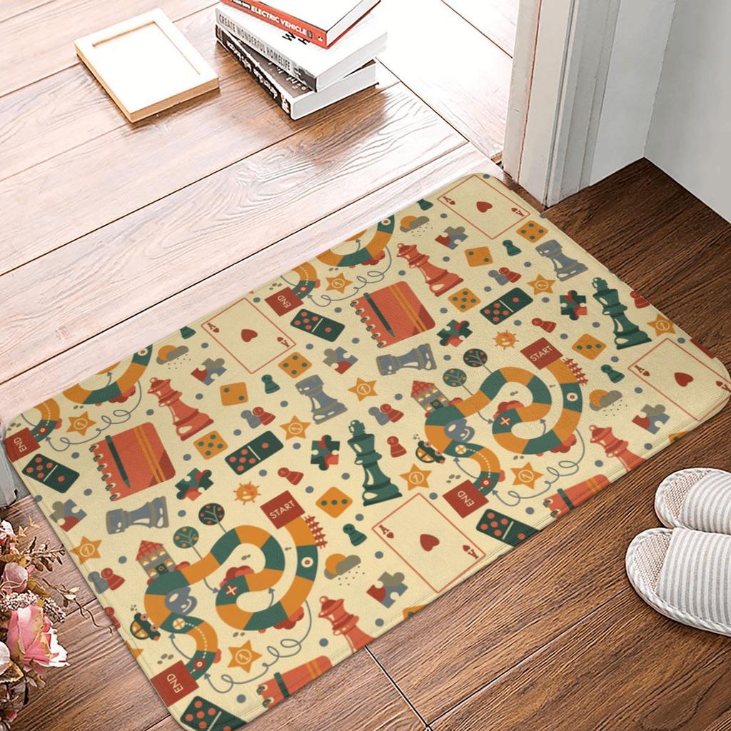 Classic Checkerboard Front Door Mat Anti-Slip Indoor Absorbent Chess Board Doormat Kitchen Bedroom Entrance Rug Carpet