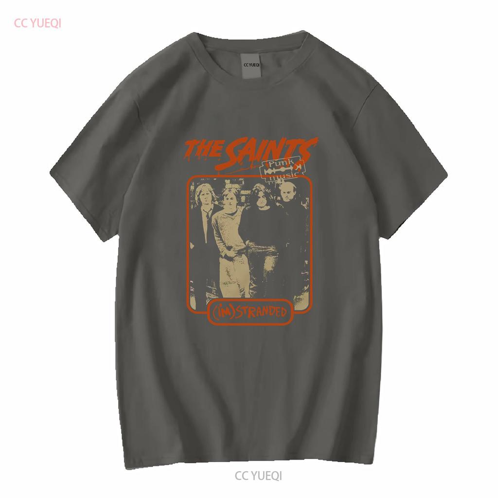 The Saints Im Stranded Sizing T Shirt Vintage Washed Fashion Comfortable Slightly Top For Everyday Wear Unisex Casual Graphic