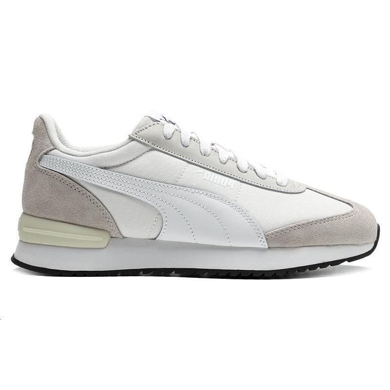 Puma R78 Nylon Comfortable Shock Absorbing Wear Resistant Breathable Lightweight Low Top Running Shoes Unisex Sneaker Gray White 397149-02