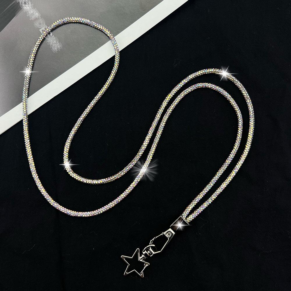 Men's and Women's Universal Flash Phone Lanyard Anti-diamond Flash Lanyard Rhinestone Lanyard Collar Chain