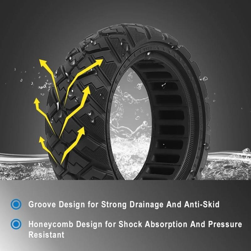 9x3.0 Inch Solid Rubber Tire Electric Scooter Replacement Weather Tractions Hard Treads High Elasticity Tire 205mm