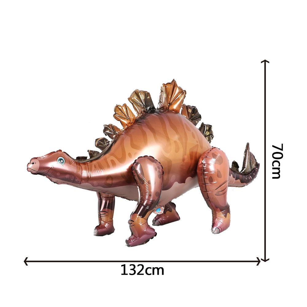 Simulation 4D Dinosaur Aluminum Film Balloon Splicing Assembly Toy Balloon Jurassic World Theme Decoration
