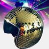 Classic Disco Ball Helmet Mirror Glitter Ball Helmets Hat For Club Bar Party Full Glass Reflective Motorcycle Helmets For Cowboy