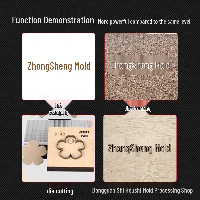 Compact Multi-Functional Heat Stamping & Pressing Machine for PU Leather & Wood Labels