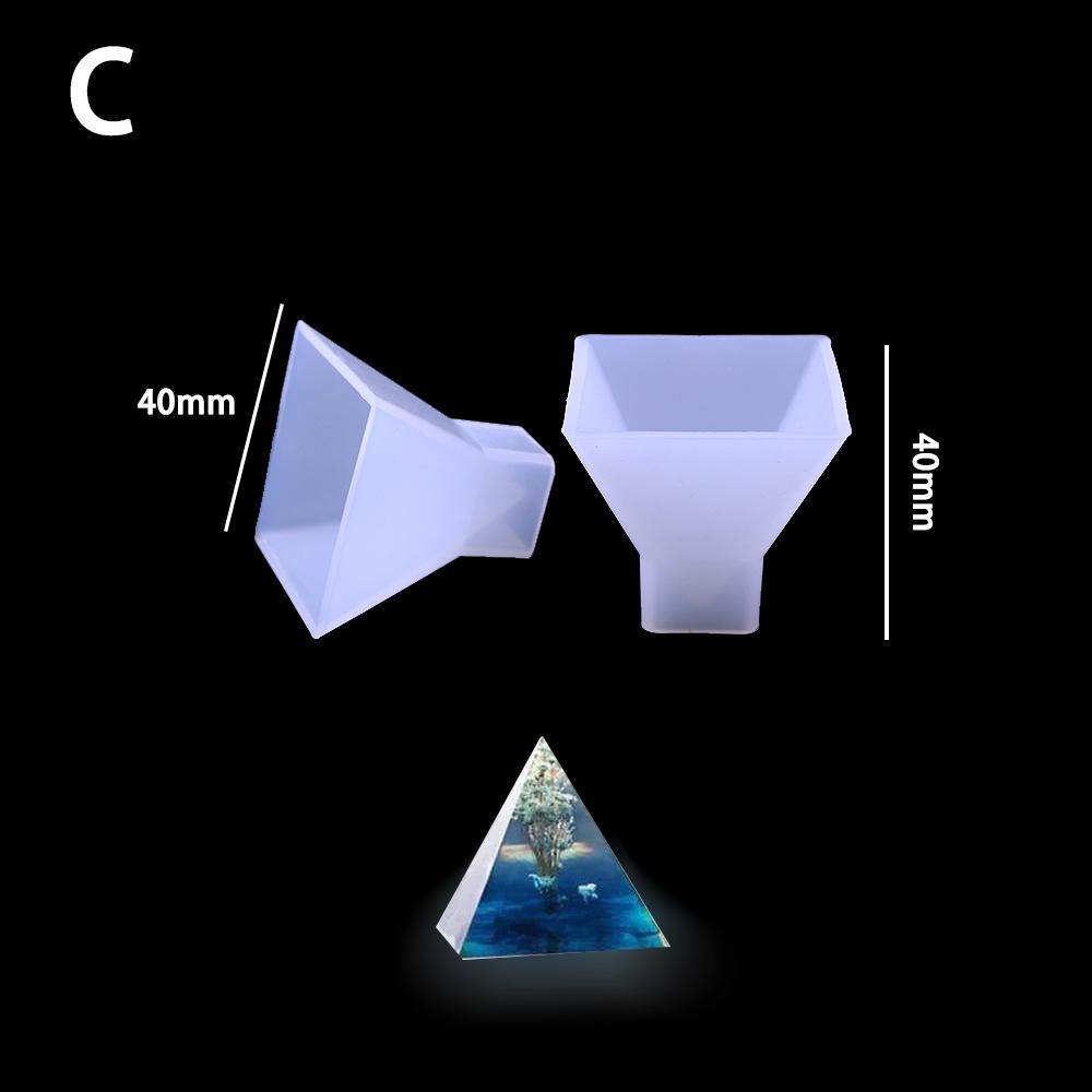 For Better Life 1Pc 3D Pyramid Silicone Mold DIY For Crystal UV Epoxy Cubic Triangular Cone Home Decoration Arts and Crafts