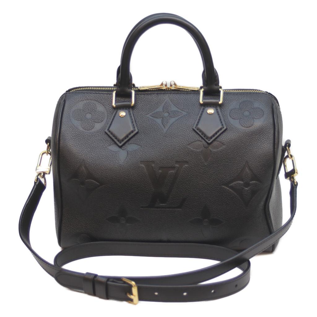 LOUIS VUITTON M58951 Imprint Noir Speedy Bandolier 25 Boston bag NoirUsed