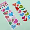 6/12/24pcs 3D Bubble Stickers Heart Sticker Design Children Sticker Toys Reusable for Kids Birthday Christmas New Year Gift TMZ