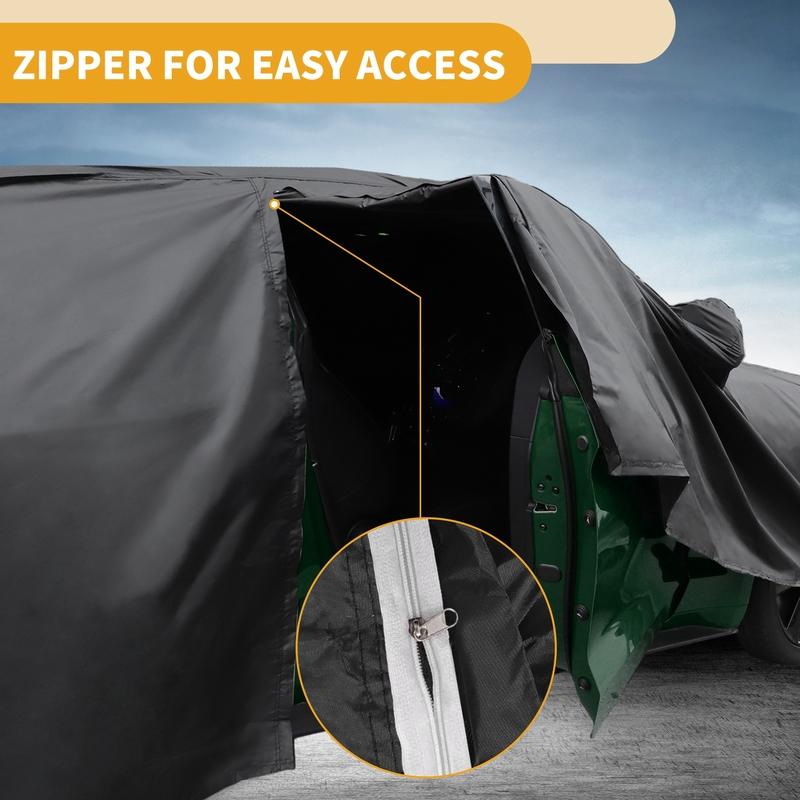 Motoforti All-Weather Waterproof Car Cover - UV-Resistant Outdoor Full Exterior Protection for Mini Cooper 2DR 210D-PU
