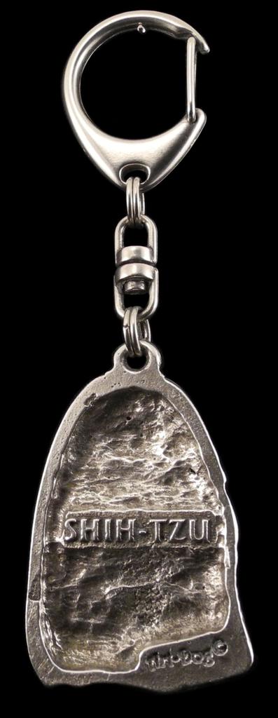 Shih Tzu, Chrysanthemum Dog - Silver-plated Key Ring with Dog, Handbag Decoration, Backpack Pendant by Art-Dog Brand