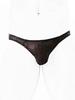 Low Waist Men'S Lace Thong Sex Exotic Lingerie Man G-String Ice Silk U Pouch Sheath Briefs Sissy Underpants Male Allure