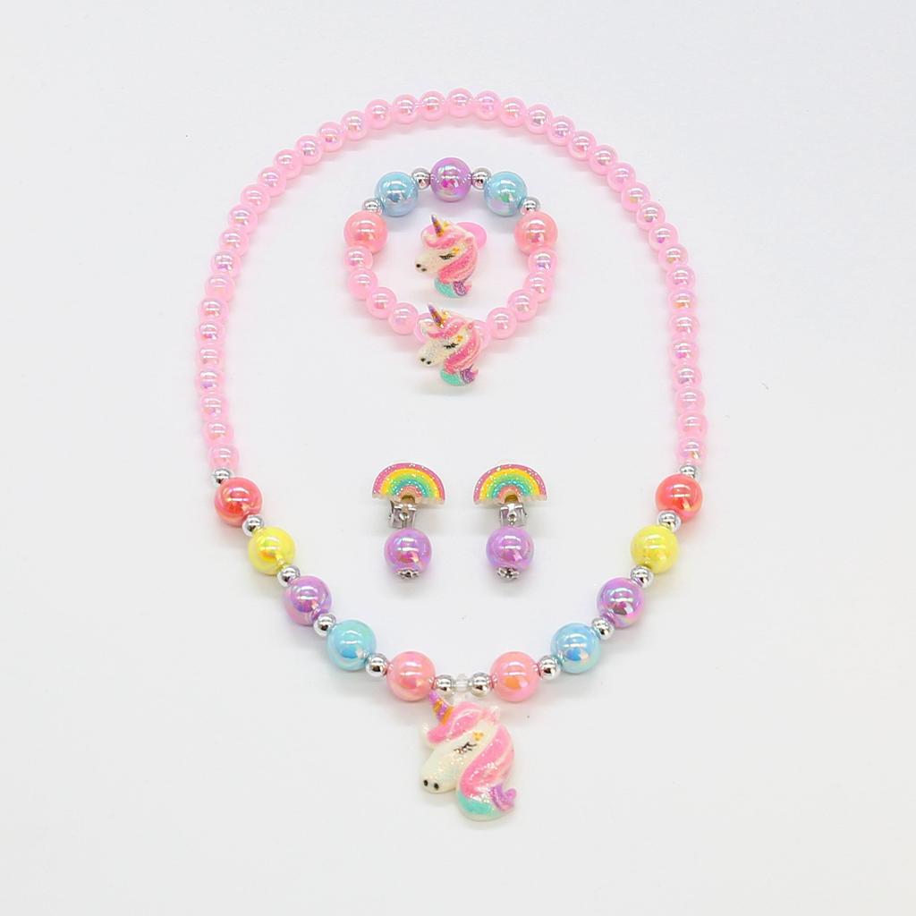 Unicorn princess accessories set, linking crown necklaces, headbands, girls' princess dress accessories, cross-border foreign trade