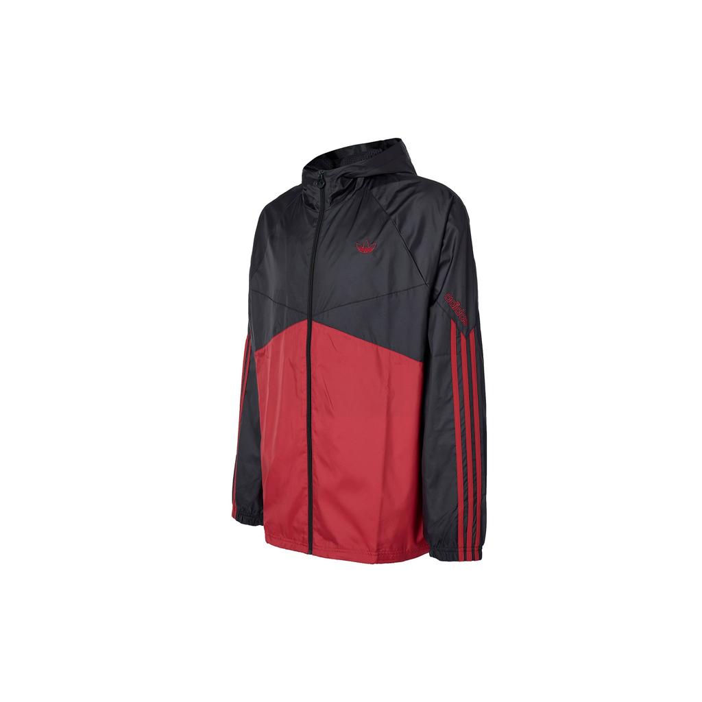 Adidas Originals Trefoil Colorblock Hoodie Jacket Men Outerwear Victory-Red H13910