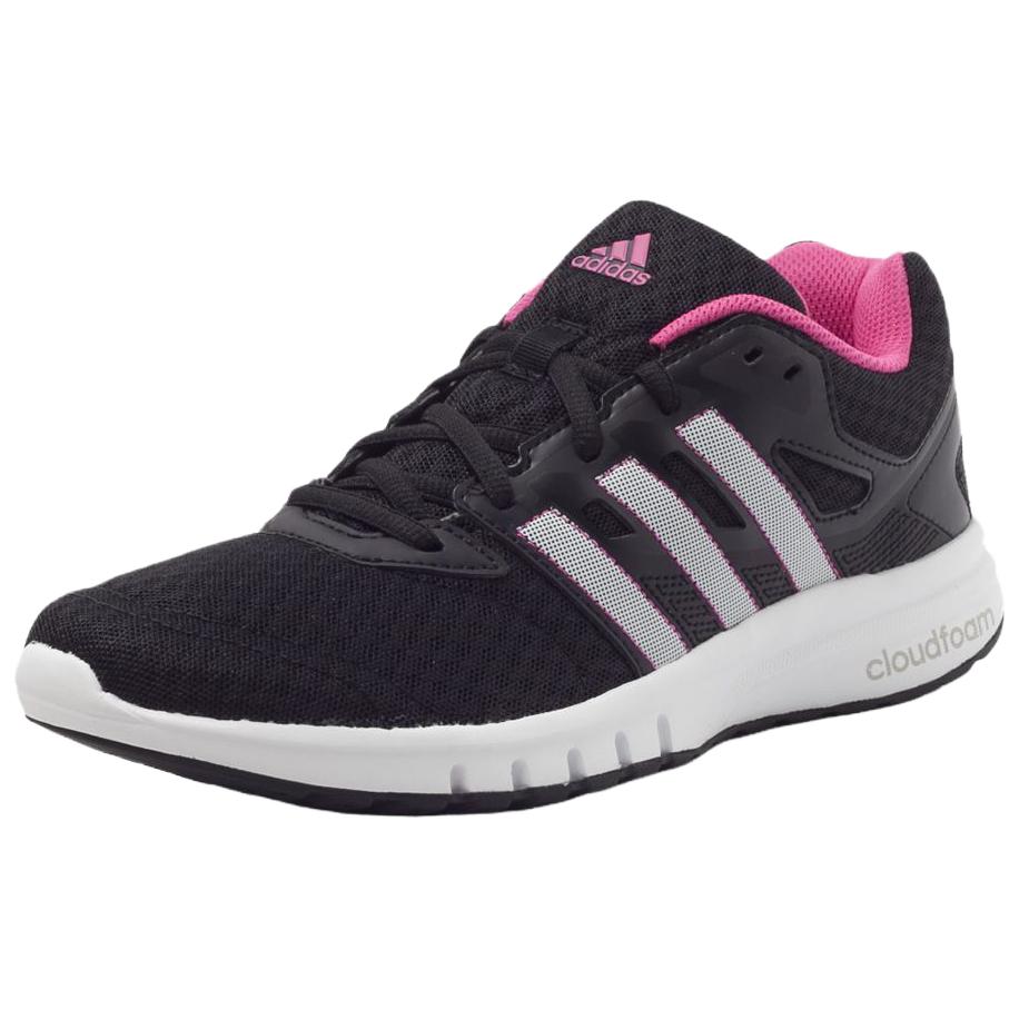 Adidas Galaxy Slip Resistant Low top Running Shoes Women's Black White AQ2196