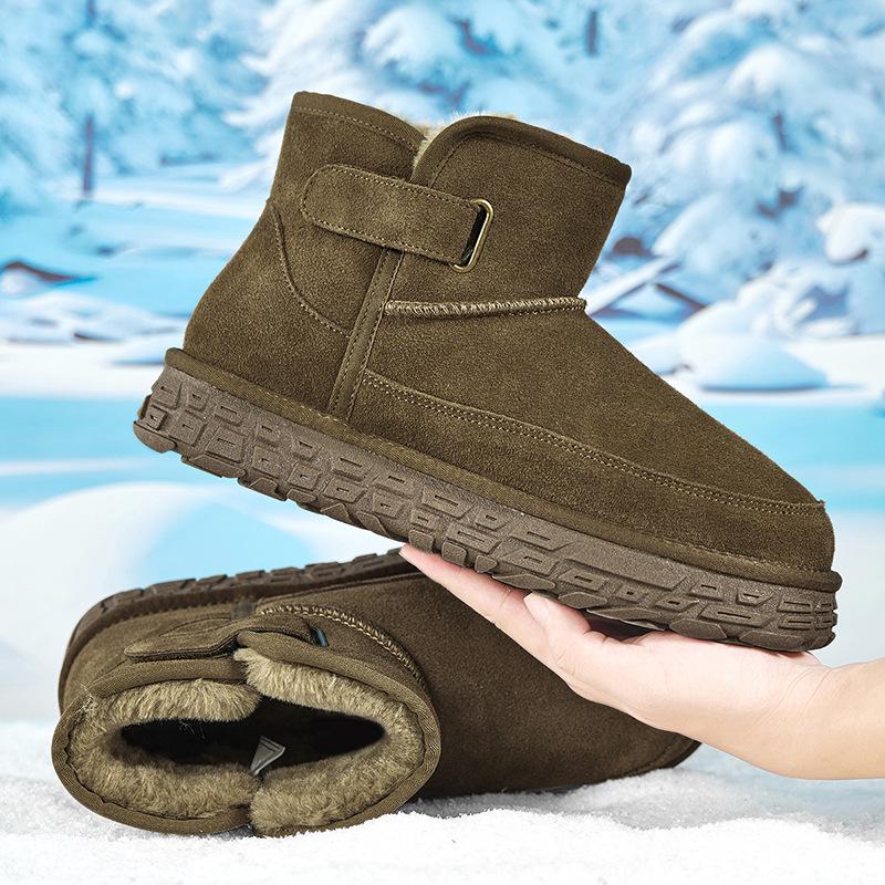 Мужские утепленные флисом нескользящие зимние ботинки для путешествий на открытом воздухе 44 6980₽