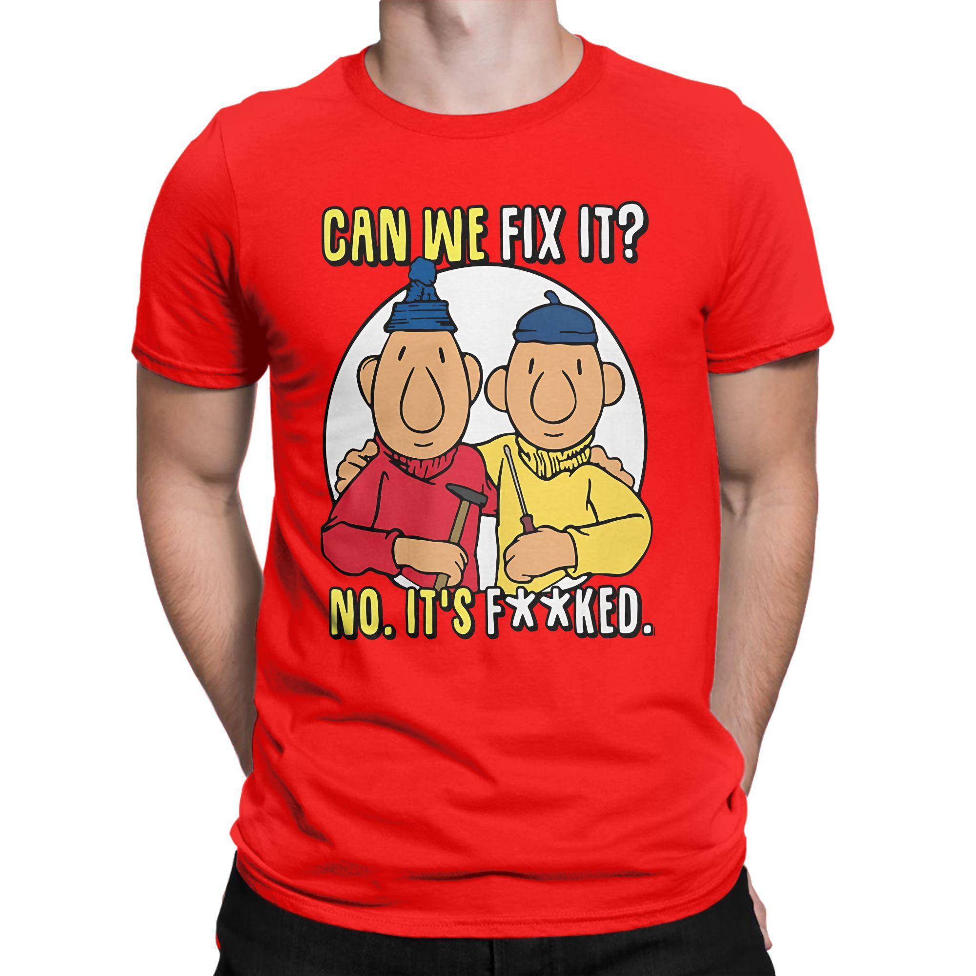 Lucky starfish Top Nieuwe Collectie Pat and Mat Anime T-shirt voor Mannen Vrouwen Katoenen T-shirts Kleding met Korte Mouwen S