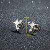 Stainless Steel Star Moon Stud Earrings for Women Everyday Mothers'day Celestial Birthday Gift Crescent Piercing Jewelry