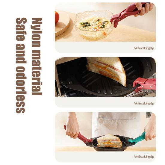 2Pcs Anti-Slip Bowl Clip Hot Plate Grippers Multi-Function Safety Grip for