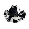 Polyester Plüsch Cowboyhut Breiter Rand Plüsch Cowboyhut Flauschiger Western Cowgirl Hut Streetwear Täglich