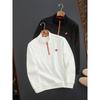 Mens Slim Fit Waffle Knit Half Zip Stand Collar Sweatshirt Premium Cotton Casual Trendy Long Sleeve Top