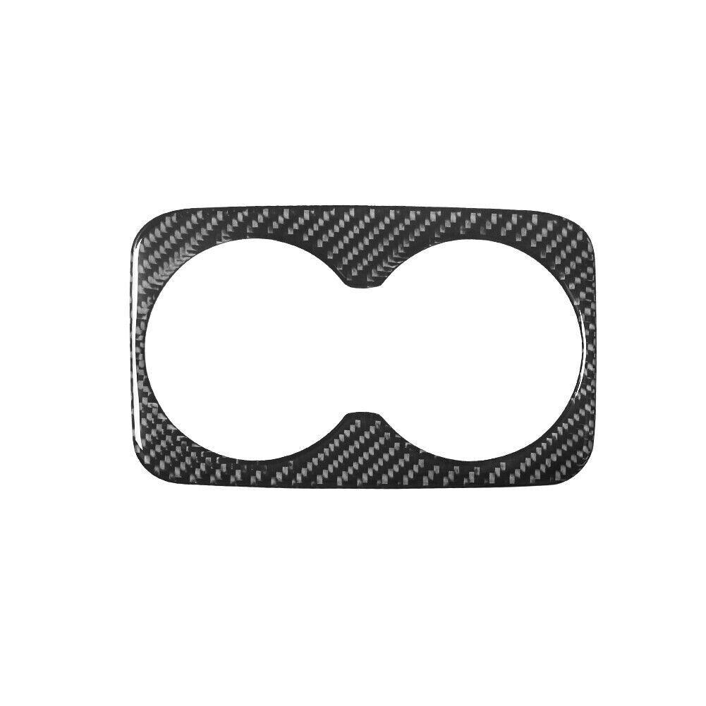 Carbon Fiber Interior Rear Water Cupholder Armrest Cover Trim For Dodge Durango