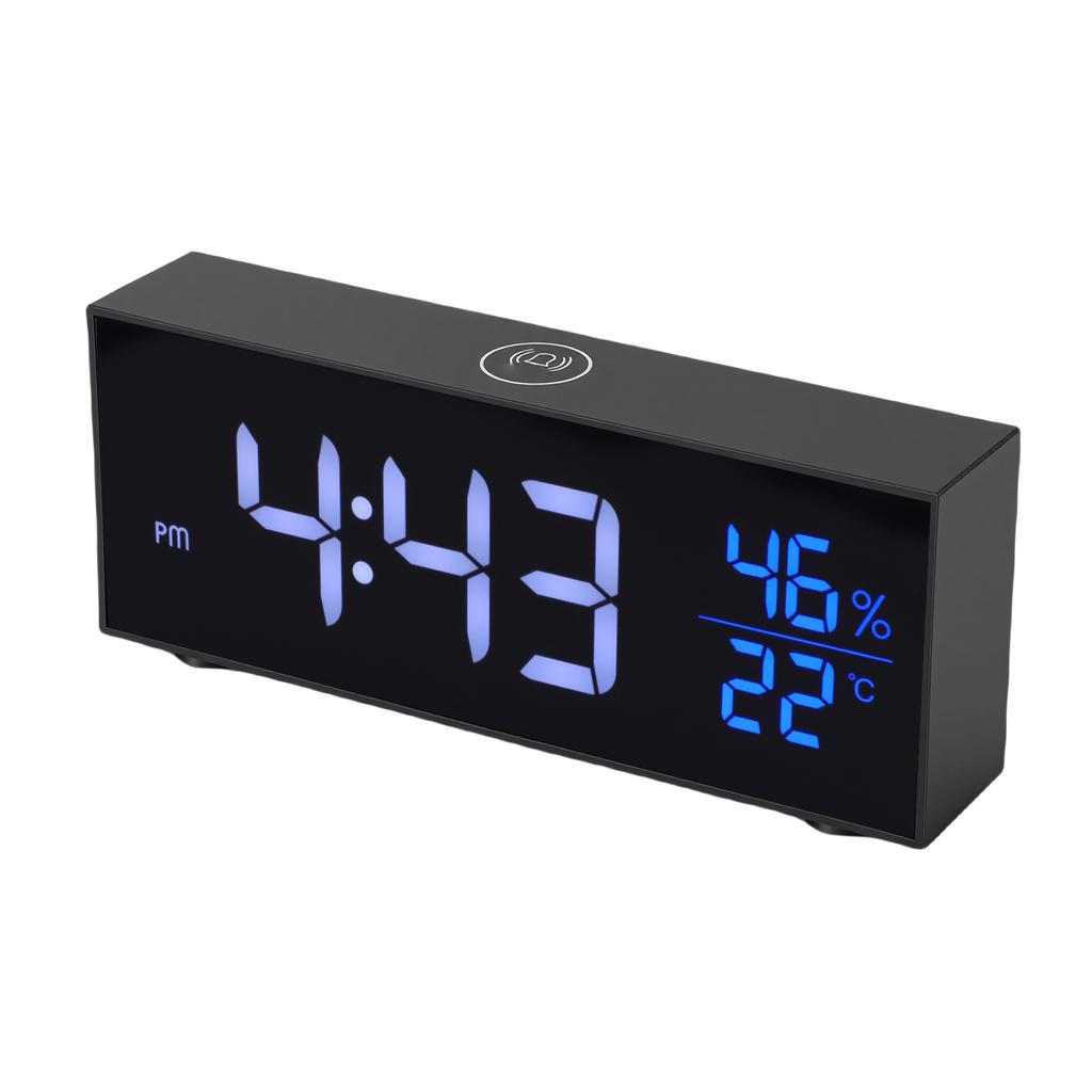 Digital Alarm Clock 2.15 Inch LED Display Dual Alarms Adjustable Volume Dimmable 12H 24H Electronic Desk Clock with