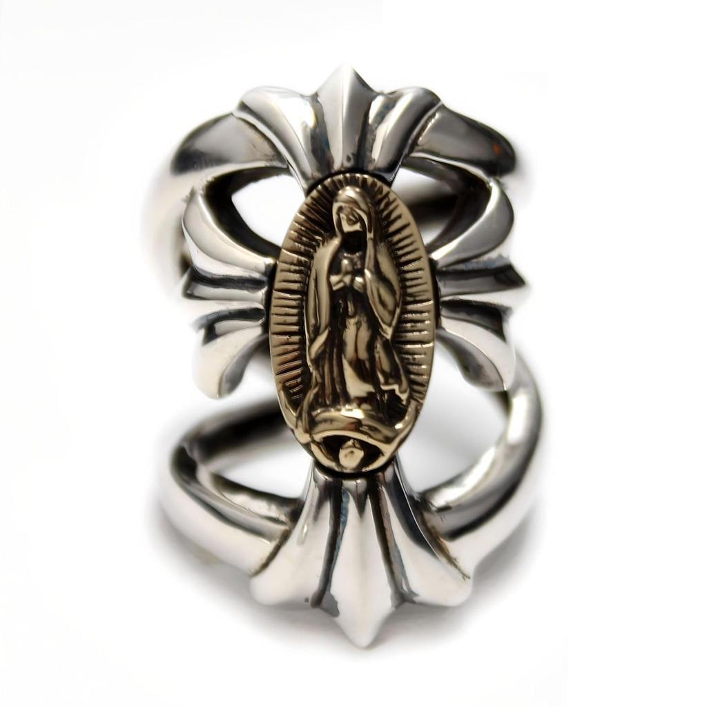 Maria Mexico Cross Good Vibrations Wide Sterling Silver 925 [goodvibrations] Ring, Men's Ring,
