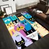 Bunte Cartoon-Katzen-Illustration auf Teppich gedruckt Verspieltes und künstlerisches Design Geeignet für den Einsatz als Anti-Rutsch-Schutz für Wohnzimmer- und Schlafzimmer-Sofas