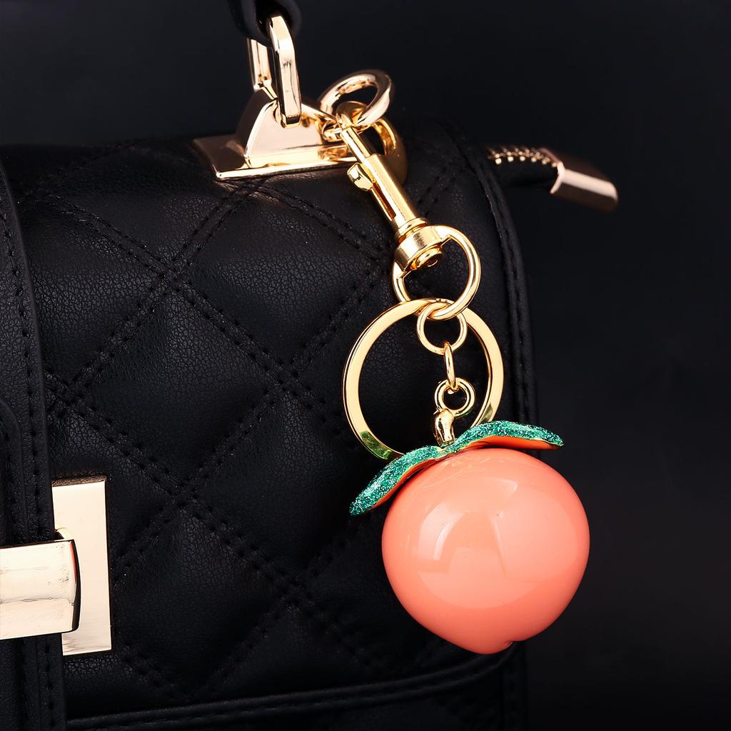 Modny Pyszny Breloczek Brzoskwiniowy Letnie Owoce Luksusowy Breloczek Owocowy Dla Kobiet Mężczyzn Biżuteria Torba Klucze Akcesoria Prezent