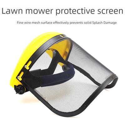 Mowing Hat with Garden Mesh Face Shield and Chainsaw Protection