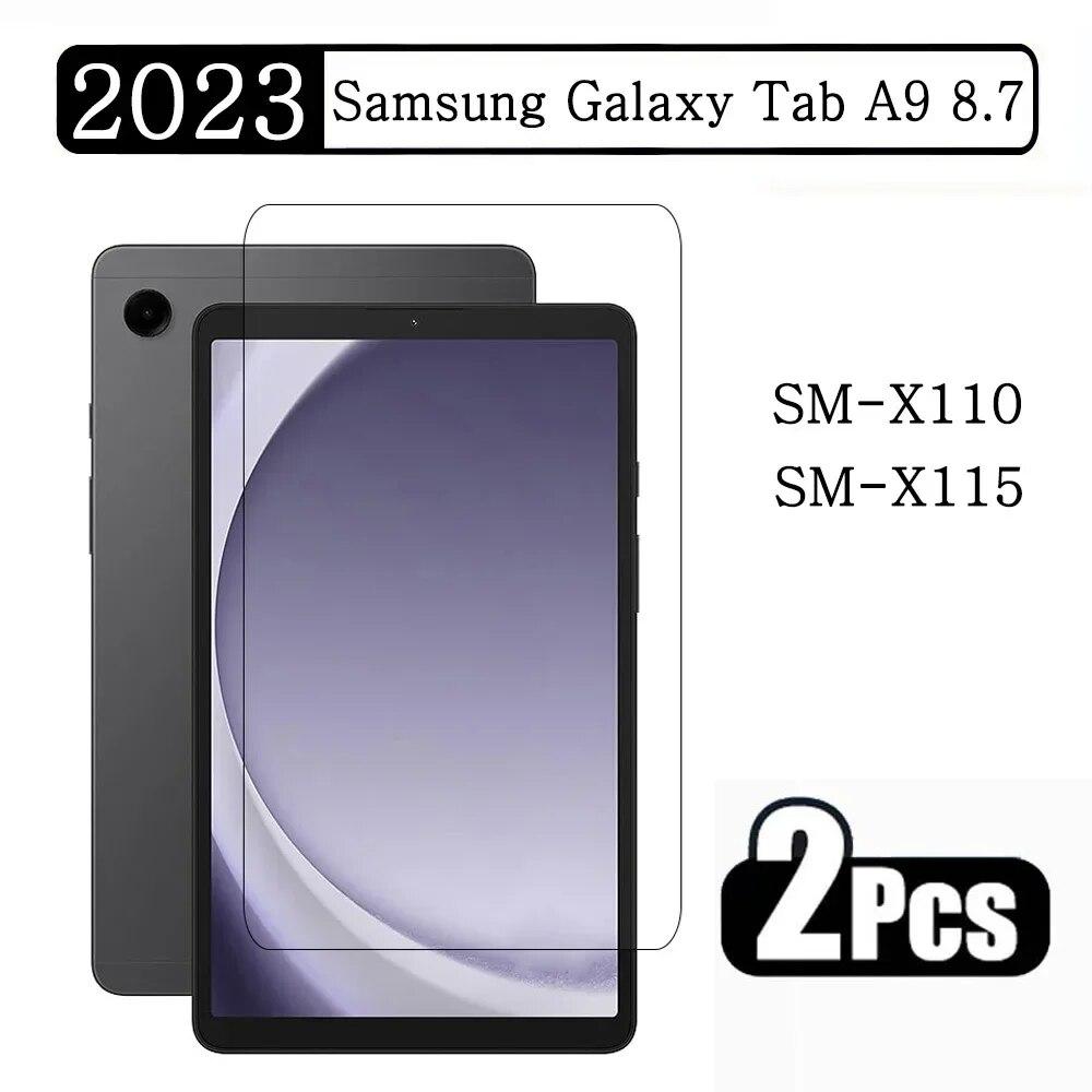 Verre trempé pour Samsung Galaxy Tab A9 8.7 2023 SM-X110 SM-X115 X110 X115 X117, Film de protection d'écran à couverture complète pour tablette